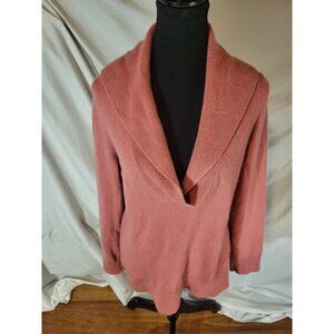Lord & Taylor Cashmere Coral Pink Size Large Sweater